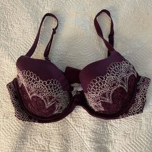 Victoria’s Secret Body by Victoria Lined Demi Maroon Bra 36D
